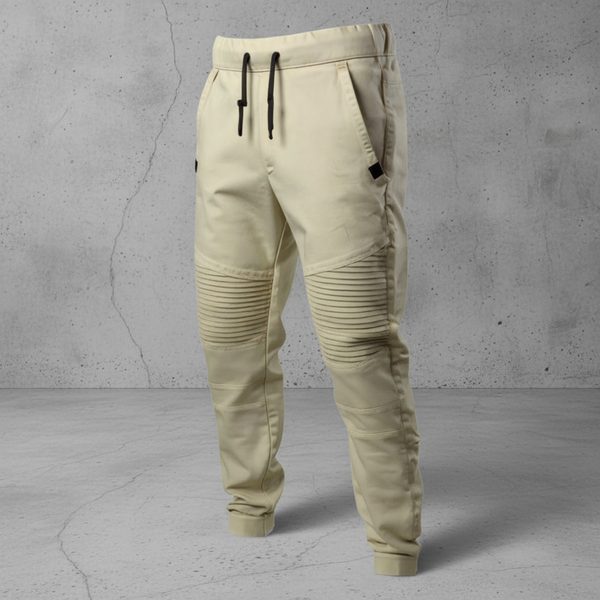 *AKADEMIKS* (QUICKSAND) RIBBED JOGGER STYLE PANTS (MEDIUM)