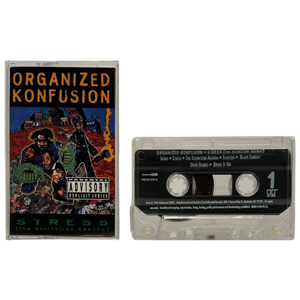 •ORGANIZED KONFUSION - STRESS: THE EXTINCTION AGENDA• ~1994 OG PRESSINGS~ (CD & CASSETTE TAPE)