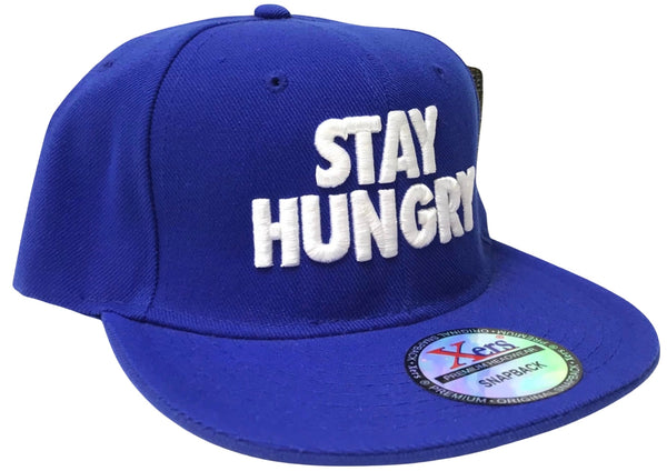 *Stay Hungry* snapback hat (Blue)