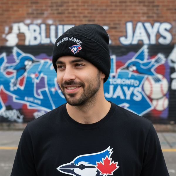 *TORONTO BLUE JAYS* ~2 in 1~ balaclava / Beanie by Mitchell & Ness