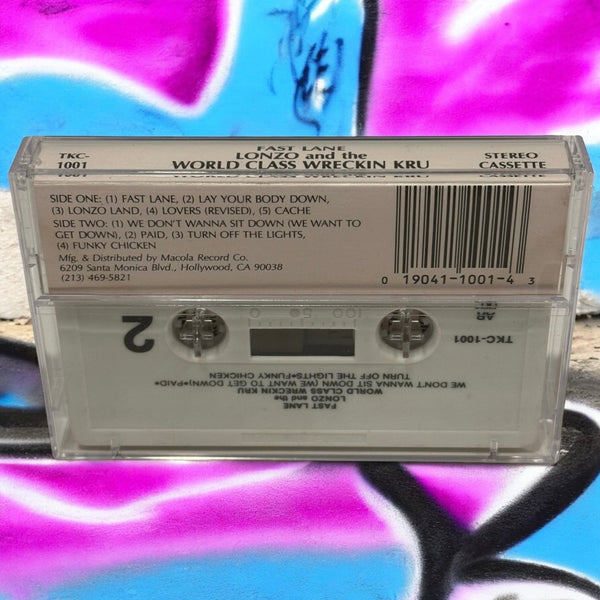 •LONZO AND THE WORKD CLASS WRECKIN KRU - TURN OFF THE LIGHTS IN THE FAST LANE• ~1988 OG PRESSING~ (CASSETTE TAPE)