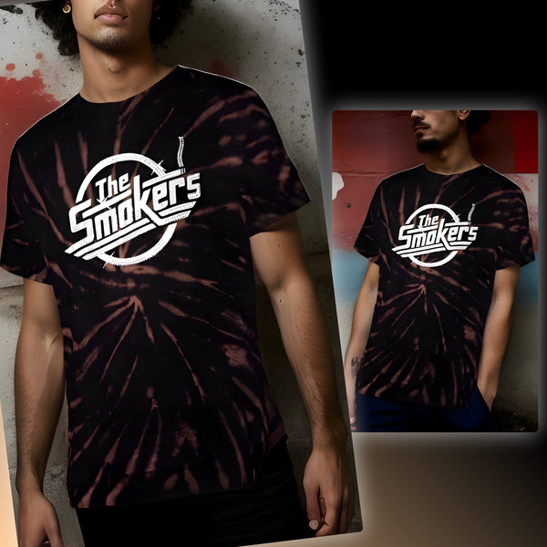 ^IMPERIOUS^ ~THE SMOKERS~ (BLACK-MULTI) TIE DYE SHORT SLEEVE T-SHIRTS