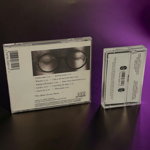 •ELTON JOHN ~ SLEEPING WITH THE PAST• ~1989 OG CANADIAN PRESSINGS~ (CD & CASSETTE TAPE)