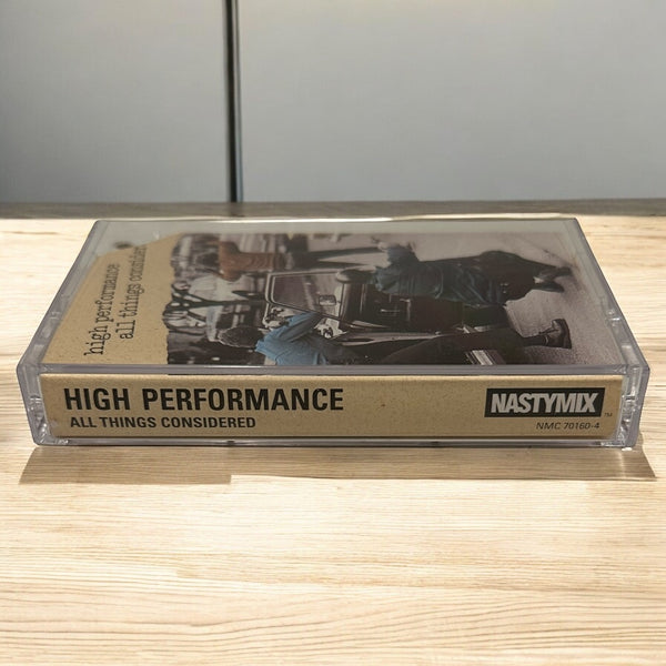 •HIGH PERFORMANCE - ALL THINGS CONSIDERED• ~1990 OG PROMO PRESSING~ (CASSETTE TAPE)