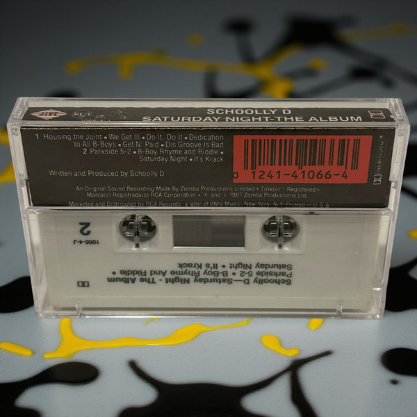 •SHCHOOLLY D - SATURDAY NIGHT - THE ALBUM• ~1987 OG PRESSING~ (CASSETTE TAPE)