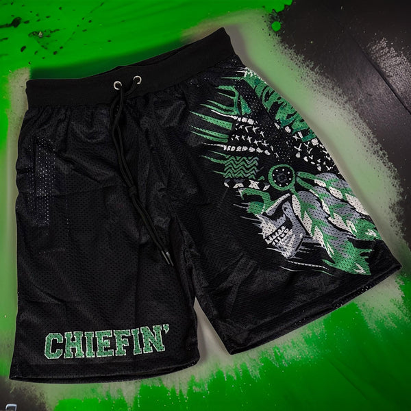 *CHIEFIN’* (BLACK / GREEN) MATCHING SUMMER OUTFITS (BASKETBALL)