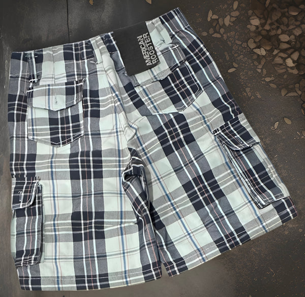 *AMERICAN ROOSTER* BOYS PLAID CARGO SHORTS (Size 10)