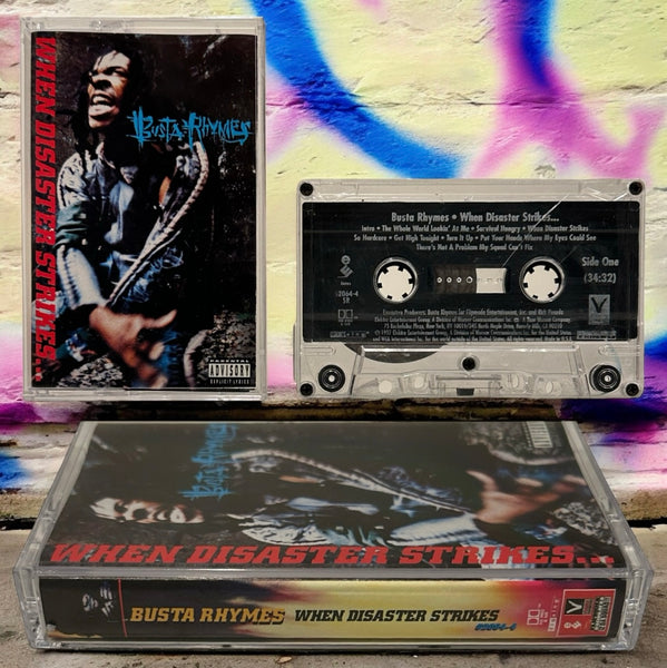 •BUSTA RHYMES - WHEN DISASTER STRIKES• ~1997 OG PRESSING~ (CASSETTE TAPE)