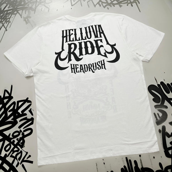 *HEADRUSH* (White) ~Helluva Ride~ Short Sleeve T-Shirts