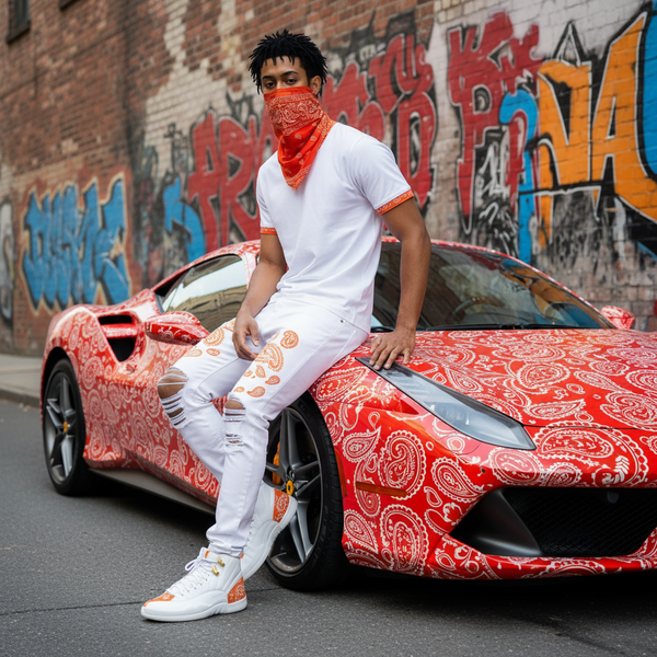 *All Season Face Coverings* ~ORANGE BANDANA~