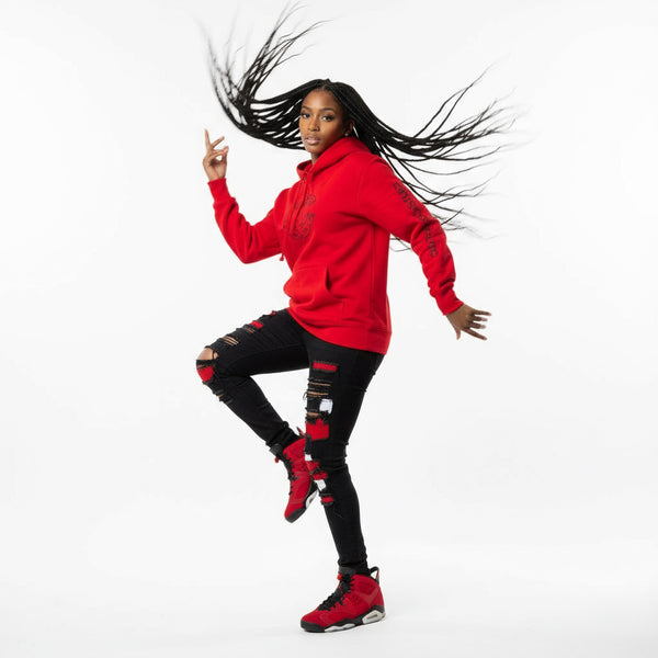 *CROOKS & CASTLES* (RED) ~C-CHAIN~ PULLOVER HOODIES FOR WOMEN