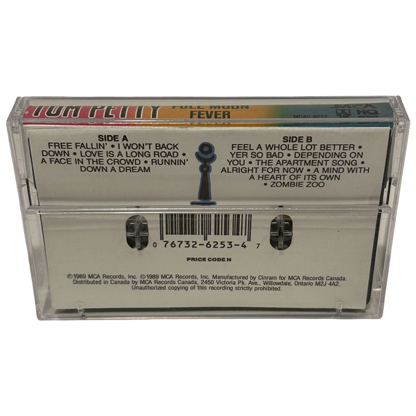 •TOM PETTY - FULL MOON FEVER• ~1989 OG CANADIAN PRESSING~ (CASSETTE TAPE) (BLACK SHELL)