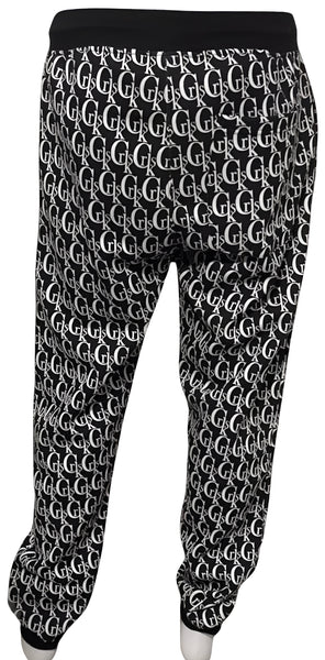 ^CROOKS & CASTLES^ (BLACK-MONOGRAM) *TIMELESS LUX AOP* SWEATPANTS