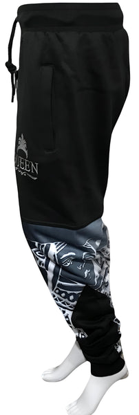 ^QUEEN OF HEARTS^ ~LUXURY JOGGER SWEATPANTS~ (CUT & SEW) (EMBROIDERED LOGO)