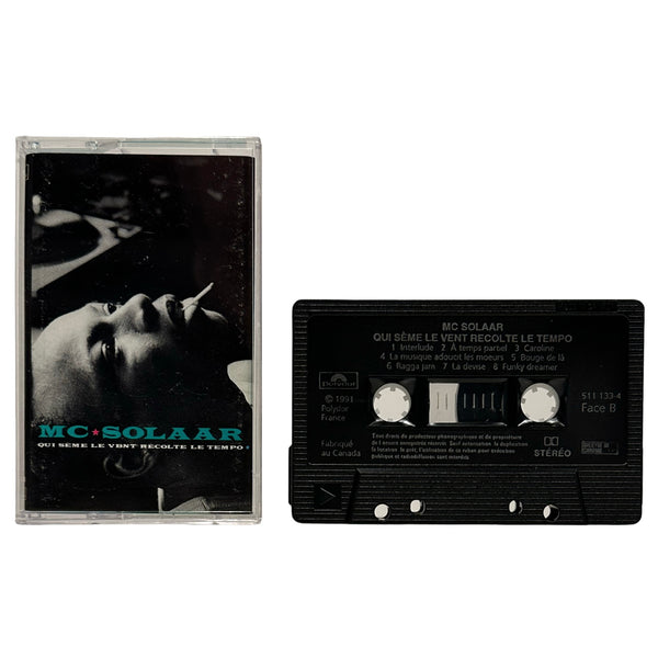 •MC SOLAAR ~ QUI SEME LE VENT RECOLTE LE TEMPO• ~1991 OG PRESSINGS~ (CD & CASSETTE TAPE)
