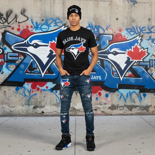 *TORONTO BLUE JAYS* ~2 in 1~ balaclava / Beanie by Mitchell & Ness