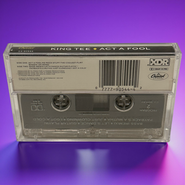 •KING TEE - ACT A FOOL• ~1988 OG PRESSING~ (CASSETTE TAPE)