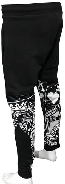 ^KING OF HEARTS^ LUXURY JOGGER SWEATPANTS (CUT & SEW) (EMBROIDERED LOGOS)