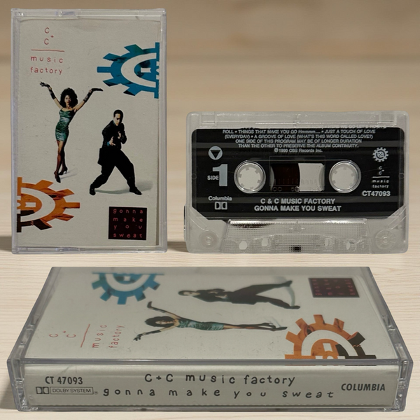 •C&C MUSIC FACTORY - GUNNA MAKE YOU SWEAT• ~1990 OG PRESSING~ (CASSETTE TAPE)