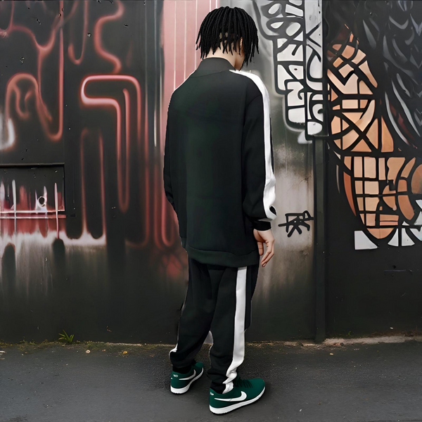^SEAN JOHN^ (*GREEN-MULTI*) POLYESTER COLLARED ZIP UP TRACKSUITS (XB SIZED)