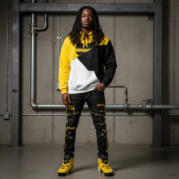 *WU-WINNIPEG* (3 TONE) PULLOVER HOODIES (EMBROIDERED LOGOS) (CUT & SEW)