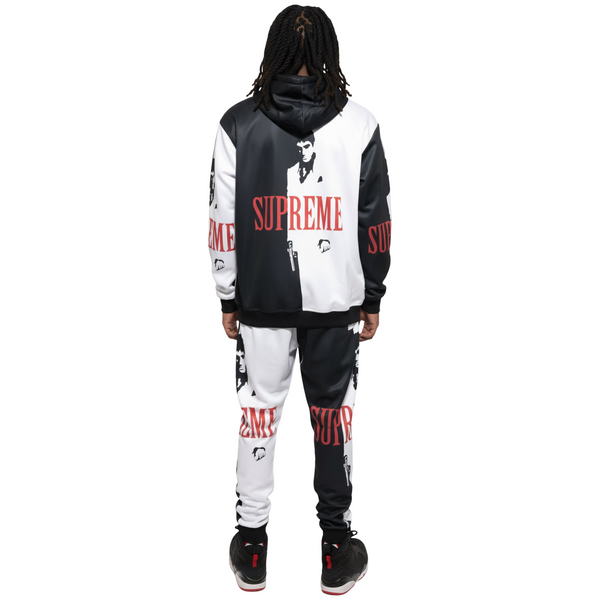 ^$UPR3M3 SCARFACE^ JOGGER SWEATSUIT (HOODED) (FLEECY SOFT LINED)