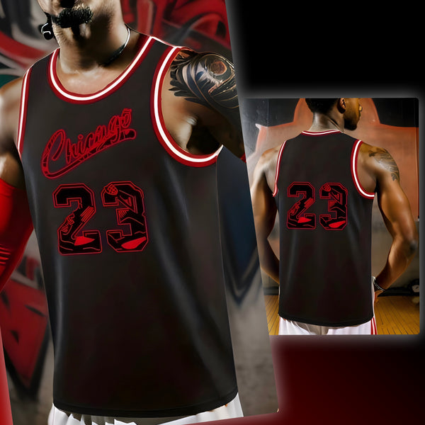 ^CHICAGO 23^ Basketball Jerseys (Stitched Logos & Numbers)