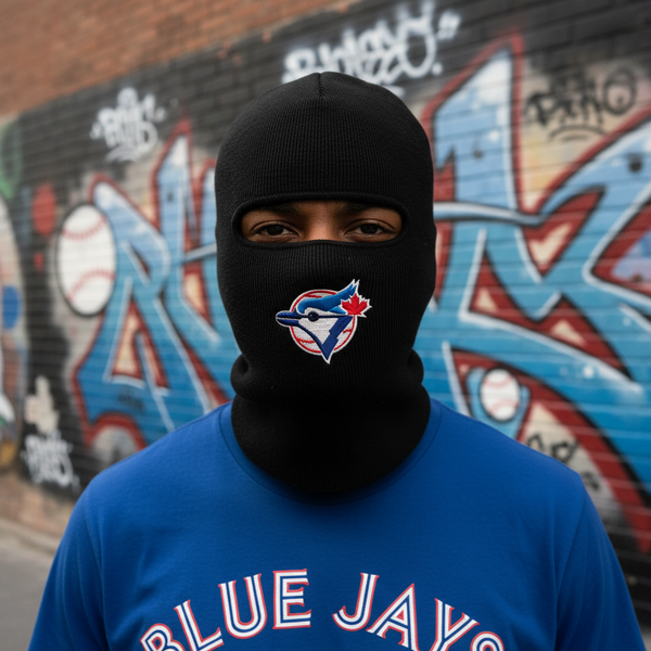 *TORONTO BLUE JAYS* ~2 in 1~ balaclava / Beanie by Mitchell & Ness