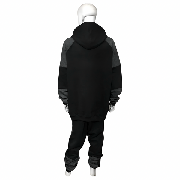 •23• (BLACK-DARK GREY) LUXURY JOGGER SWEATSUITS (CUT & SEW)
