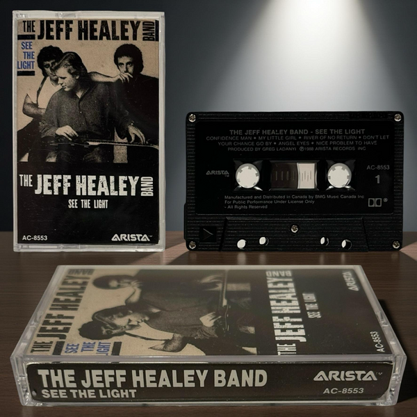 •THE JEFF HEALEY BAND - SEE THE LIGHT• ~1988 OG CANADIAN PRESSING~ (CASSETTE TAPE) (BLACK SHELL)