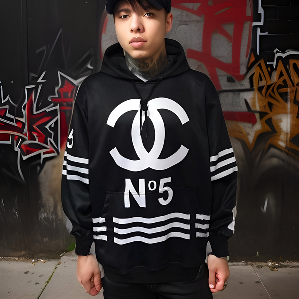 ^CH@N3L^ FLEECE LINED POLYESTER PULLOVER HOODIES