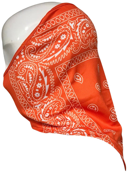 *WINTER HEADWEAR / FACE COVERINGS* ~ORANGE BANDANA~