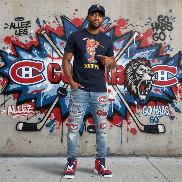 *Montreal Canadiens* ~YOUPPI~ (Mascot) adjustable dad hats by Mitchell & Ness