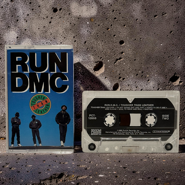 •RUN DMC ~ TOUGHER THAN LEATHER• ~1988 OG PRESSING~ (CASSETTE TAPE)