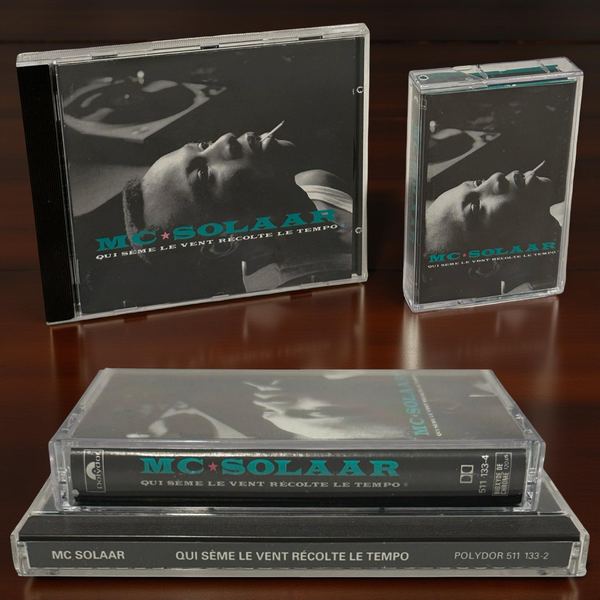 •MC SOLAAR ~ QUI SEME LE VENT RECOLTE LE TEMPO• ~1991 OG PRESSINGS~ (CD & CASSETTE TAPE)