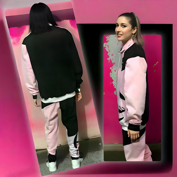 ^CHAMPION CHIEF^ LUXURY (PINK-MULTI) TRACKSUITS (UNISEX) (CUT & SEW)