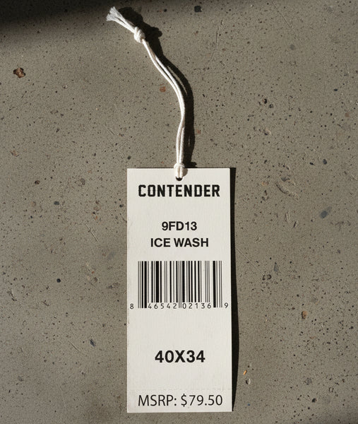 *CONTENDER* •Slim Straight• ~Denim Jeans~ (ICE WASH) (40”x34”)