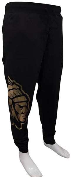 ^HUSTLE GANG^ (BLACK-GOLD) *COLLEGIATE* KNIT SWEATPANTS