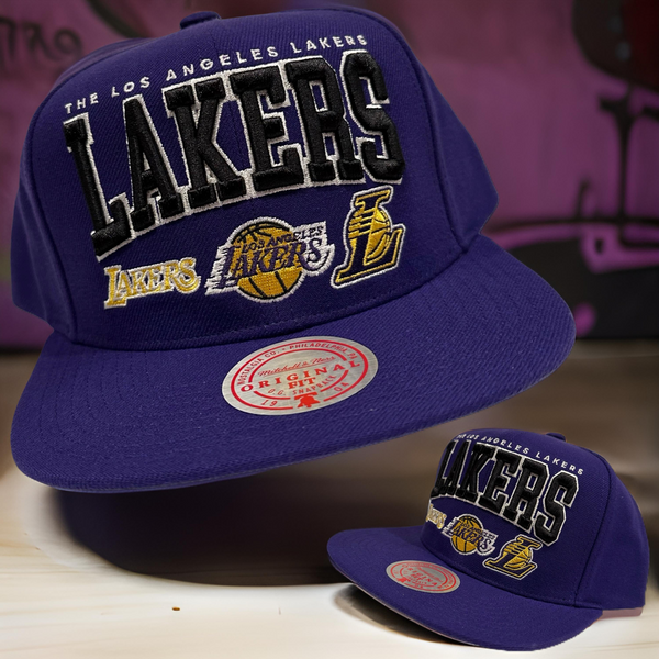 *Los Angeles Lakers* snapback hats by Mitchell & Ness