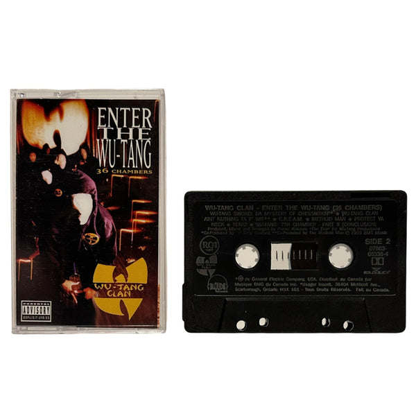 •WU-TANG CLAN - ENTER THE WU-TANG (36 CHAMBERS)• ~1993 OG CANADIAN PRESSINGS~ (CD & CASSETTE TAPE) (BLACK SHELL)
