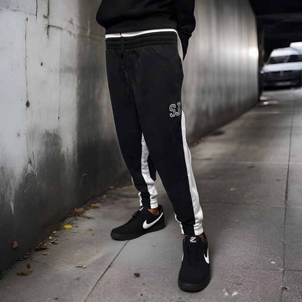 ^SEAN JOHN^ (BLACK) POLYESTER JOGGER SWEATPANTS (XB SIZED)