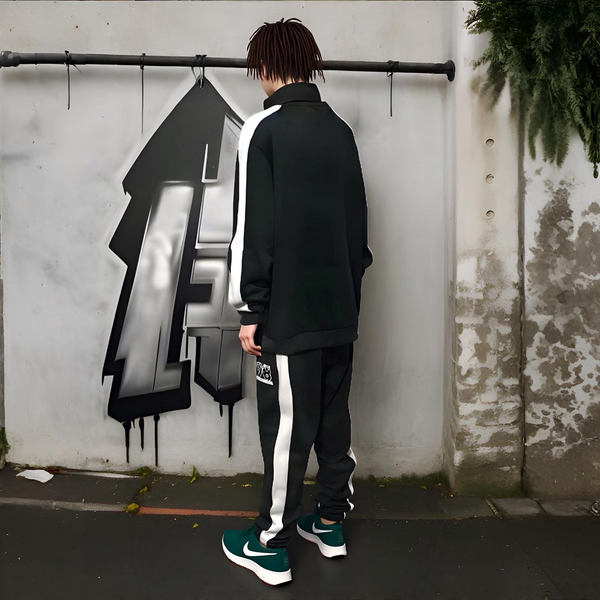 ^SEAN JOHN^ (*GREEN-MULTI*) POLYESTER COLLARED ZIP UP TRACKSUITS (XB SIZED)