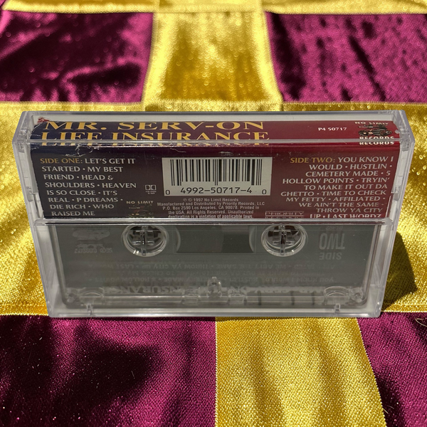 •MR. SERV-ON ~ LIFE INSURANCE• ~1997 OG PRESSING~ (NO LIMIT) (CASSETTE TAPE)