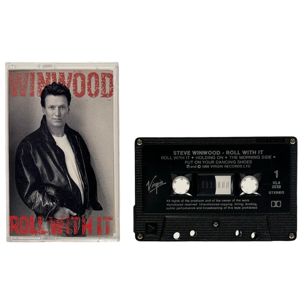 •STEVE WINWOOD - ROLL WITH IT• ~1988 OG CANADIAN PRESSING~ (CASSETTE TAPE)