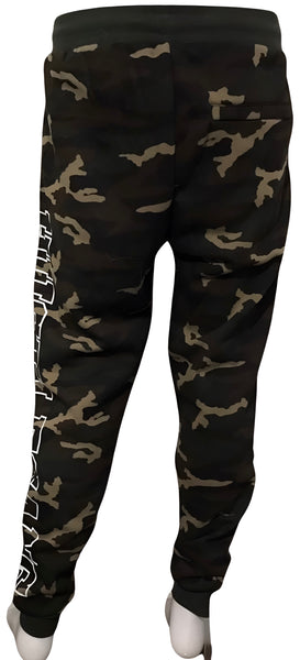 ^HUSTLE GANG^ (CAMOUFLAGE) ~COLLEGIATE~ KNIT JOGGERS SWEATPANTS