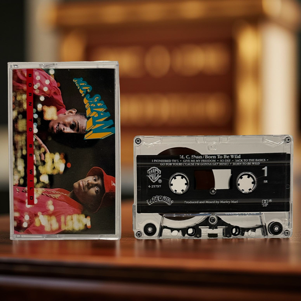 •M.C. SHAN - BORN TO BE WILD• ~1988 OG PRESSING~ (CASSETTE TAPE) (1)