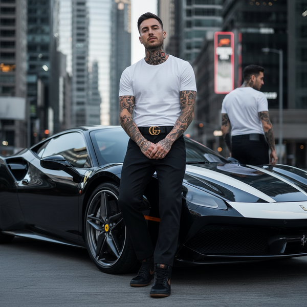 *Red BBQ Clothing Company* (REMIXED) DENIM JEANS (BLACK) FOR MEN ~Premium Raw Denim Collection~