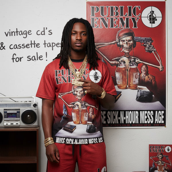 •PUBLIC ENEMY ~ MUSE SICK-N-HOUR MESS AGE• ~1994 OG PRESSING~ (CASSETTE TAPE)