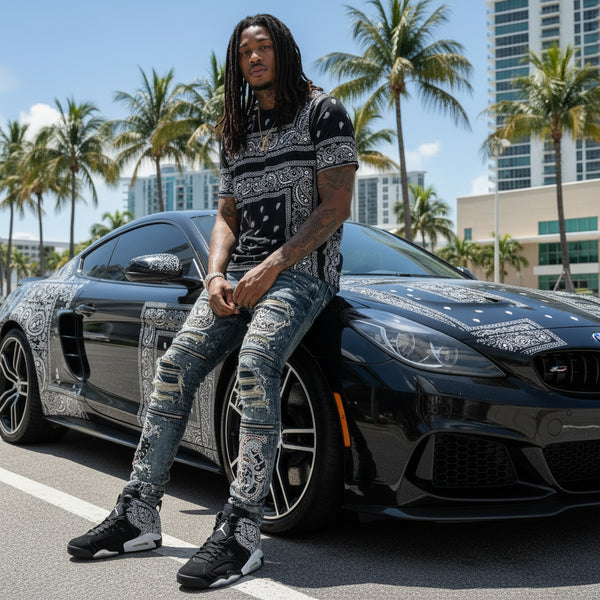 *BLACK BANDANA* ~Lightweight summer tee~