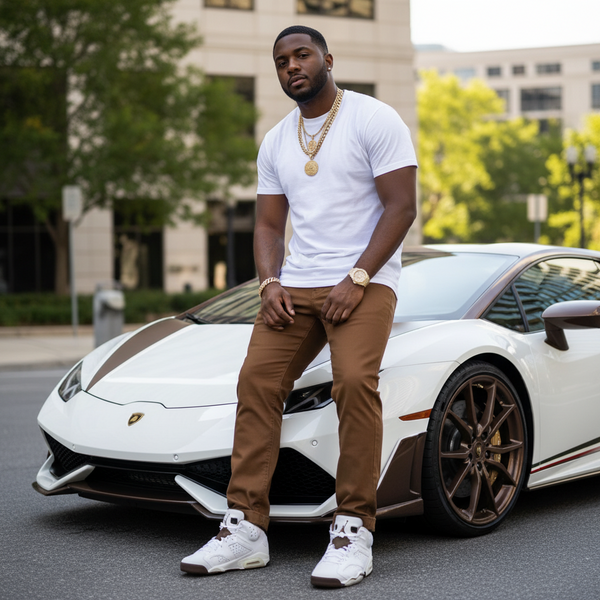 *DENIM* BY REFLEX JEANS FOR MEN (BROWN) (WAIST 40” x 31” INSEAM)